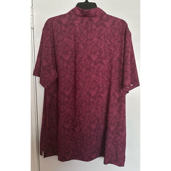 Robert Graham Men's Hydrus Short-Sleeve Knit Polo Shirt in Berry Size XL - Picture 6 of 10